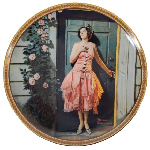 Vintage Norman Rockwell Collector Plate "Standing in the Doorway" 1983 - Picture 1 of 6